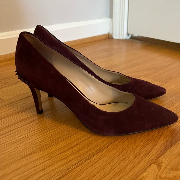 Sam Edelman Tonia Burgundy Suede Heels - Picture 4 of 5